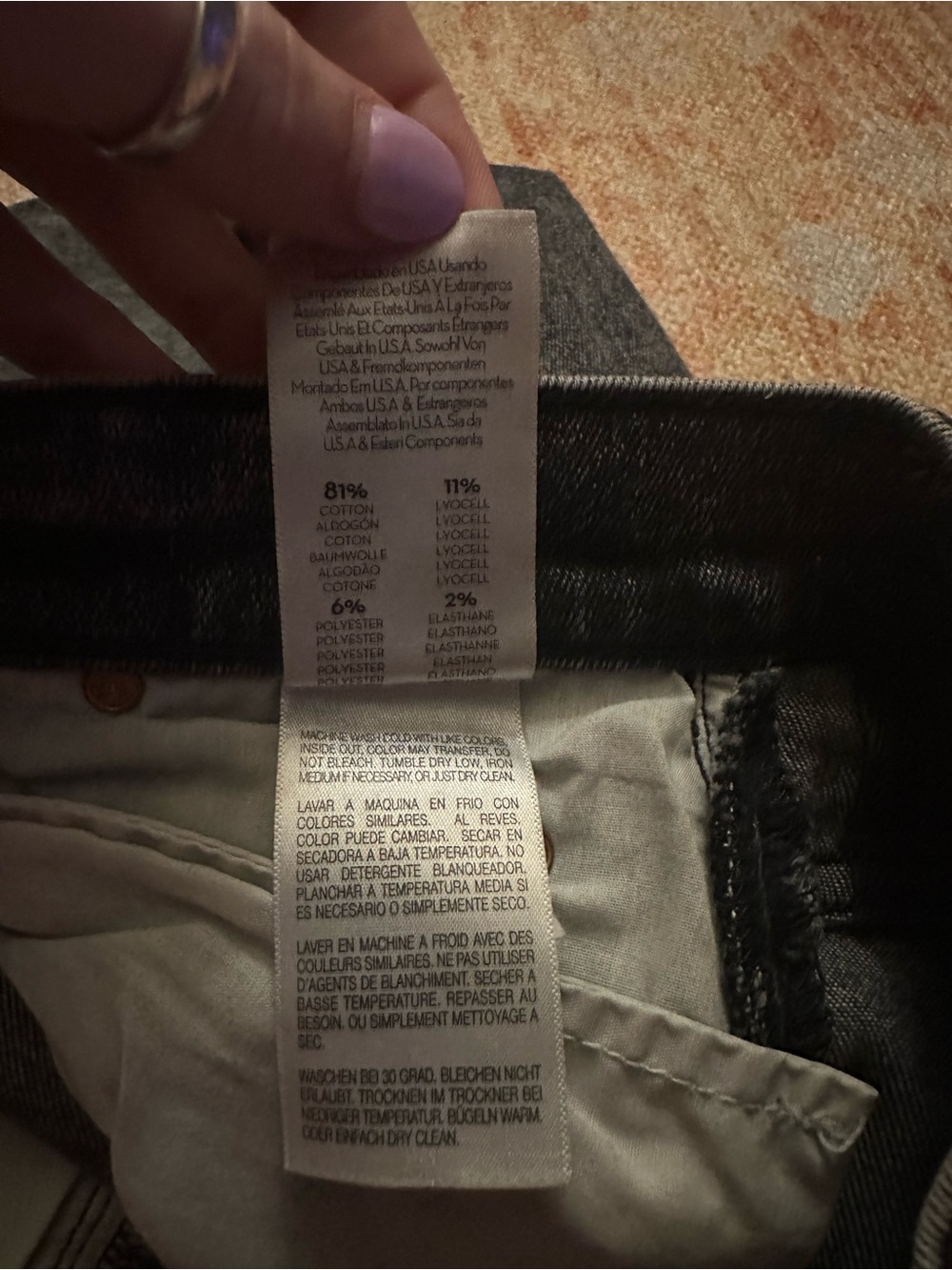 MOTHER - Stunner Zip Ankle Step Fray Skinny Jeans in Train Stops grey size 24 - Picture 5 of 12